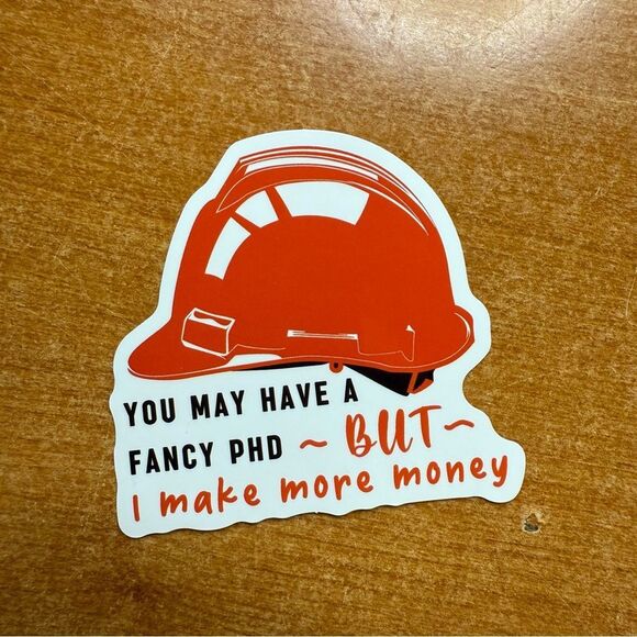 Red Hard Hat Sticker - Picture 1 of 1